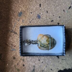 Handcrafted Wire-Wrapped Stone Pendant